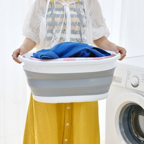 MISKA SKŁADANA OWALNA AIDA CM BIAŁO-SZARA COMPACT 25L