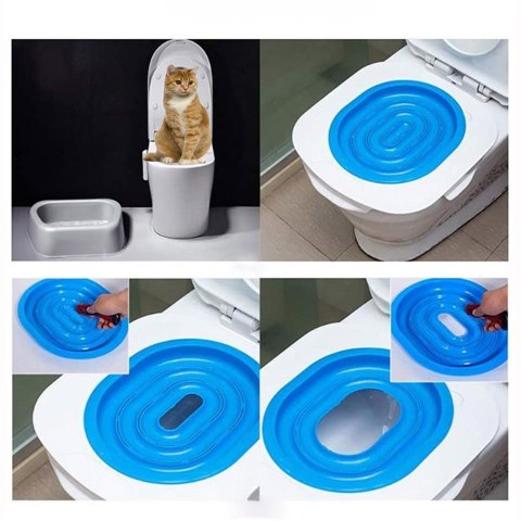 NAKŁADKA NA TOALETĘ DLA KOTA NILS NIEBIESKA