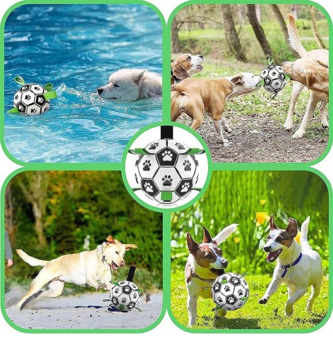 PIŁKA FUTBOLOWA DLA PSA Z UCHWYTAMI RONALD