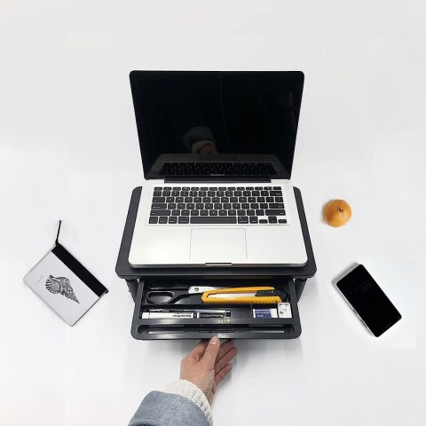 PODSTAWKA POD MONITOR LAPTOP NANKIN CZARNA + SZUFLADA