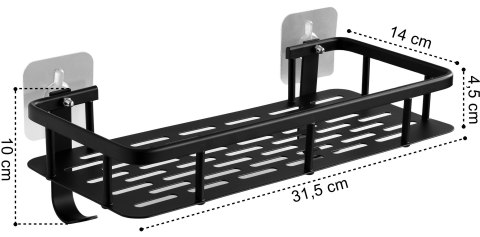 PÓŁKA LOFT ITAKA DO ŁAZIENKI POD PRYSZNIC ZESTAW 2 SZTUK