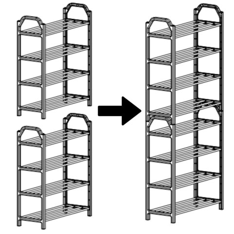 PÓŁKA LOFTOWA STOJAK NA BUTY HELEN