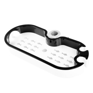 PÓŁKA WISZĄCA VIRGO BIAŁO-CZARNA POD PRYSZNIC