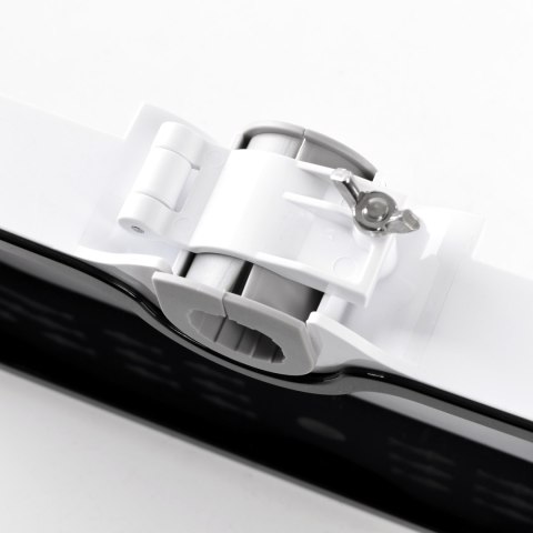 PÓŁKA WISZĄCA VIRGO BIAŁO-CZARNA POD PRYSZNIC