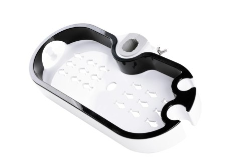 PÓŁKA WISZĄCA VIRGO BIAŁO-CZARNA POD PRYSZNIC