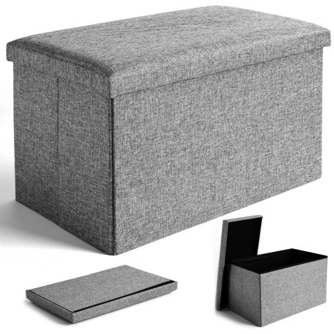 PUFA SKŁADANA MATERIAŁOWA DIEGO SZARY ROZMIAR XL