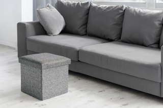 PUFA SKŁADANA MATERIAŁOWA DIEGO SZARY ROZMIAR L