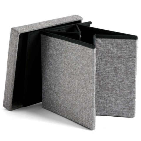 PUFA SKŁADANA MATERIAŁOWA DIEGO SZARY ROZMIAR L