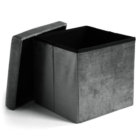 PUFA SKŁADANA WELUROWA DIEGO GRAFITOWY VELVET ROZMIAR L