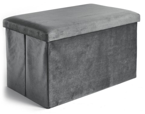 PUFA SKŁADANA WELUROWA DIEGO GRAFITOWY VELVET ROZMIAR XL