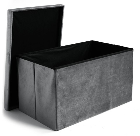 PUFA SKŁADANA WELUROWA DIEGO GRAFITOWY VELVET ROZMIAR XL