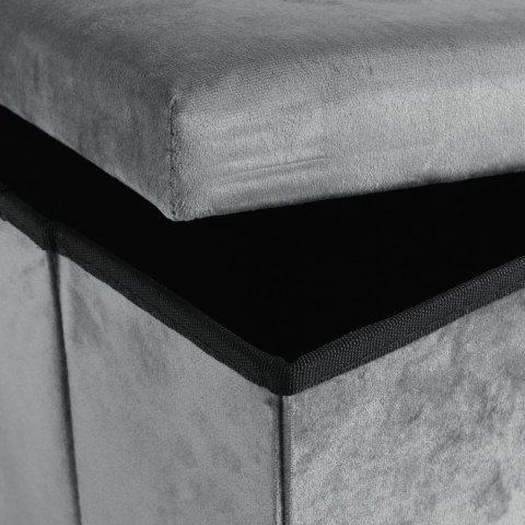 PUFA SKŁADANA WELUROWA DIEGO GRAFITOWY VELVET ROZMIAR XL