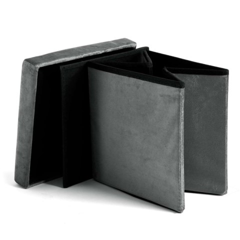 PUFA SKŁADANA WELUROWA DIEGO GRAFITOWY VELVET ROZMIAR M