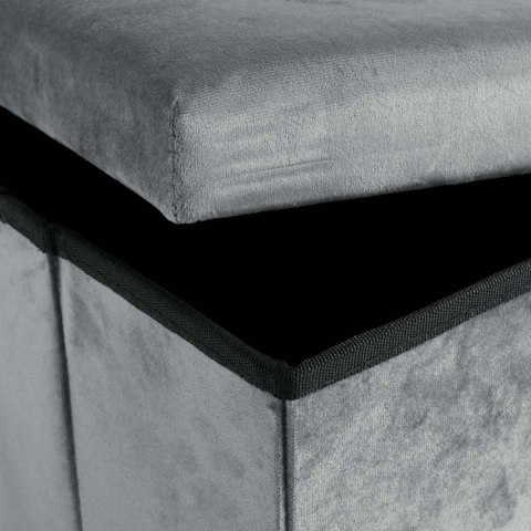 PUFA SKŁADANA WELUROWA DIEGO GRAFITOWY VELVET ROZMIAR M