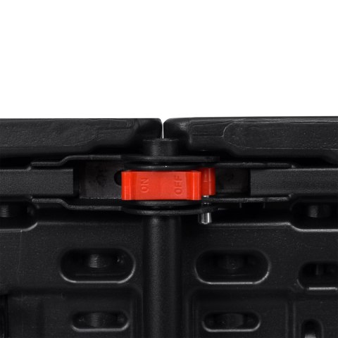 STÓŁ CATERINGOWY RATTAN SKŁADANY W WALIZKĘ - 180 CM CZARNY