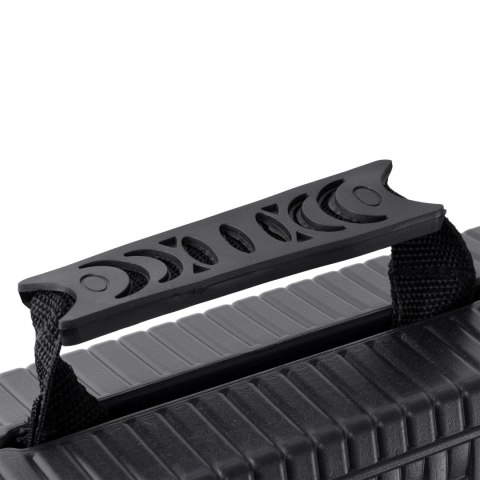 STÓŁ CATERINGOWY RATTAN SKŁADANY W WALIZKĘ - 180 CM CZARNY