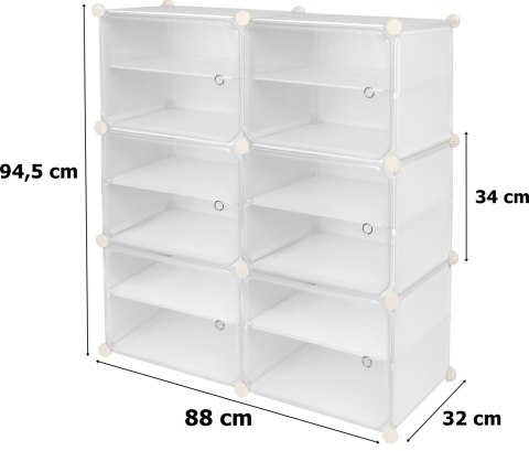 SZAFKA MODUŁOWA NA BUTY PETRA BIAŁA