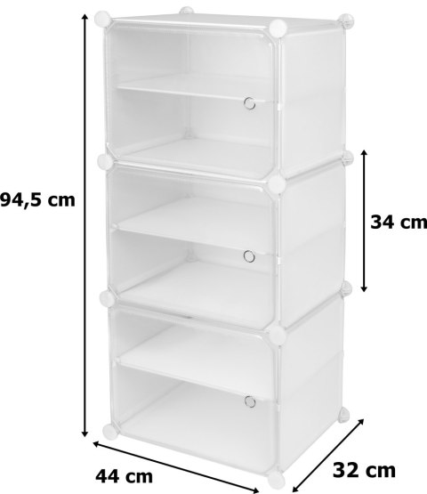 SZAFKA NA BUTY MODUŁOWA GARDEROBA POLA BIAŁA