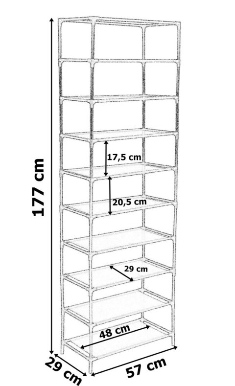 SZAFKA TEKSTYLNA NA BUTY LEA CZARNA