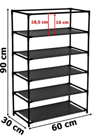 SZAFKA TEKSTYLNA NA BUTY MONA CZARNA