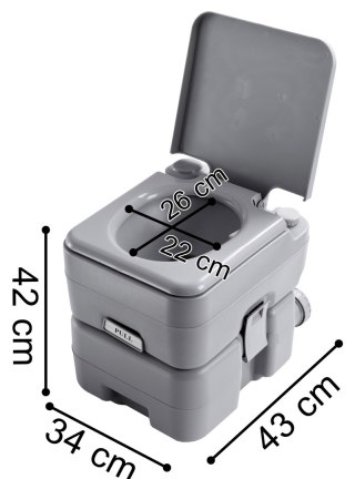 TOALETA PRZENOŚNA MOBILNA VESSA 20L