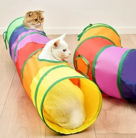 TUNEL DŁUGI SPRĘŻYNA ZABAWKA DLA KOTA FIGARO