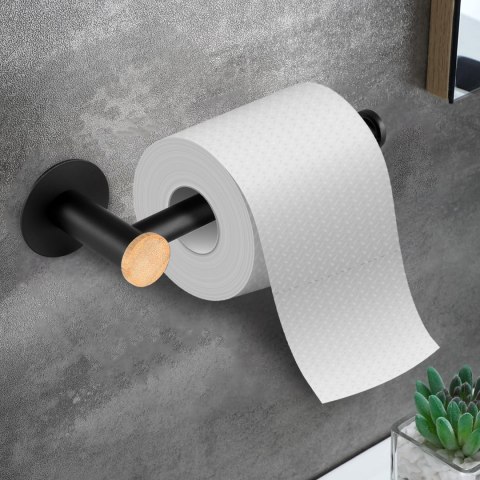 UCHWYT NA PAPIER TOALETOWY DINAR CZARNY