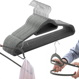 WIESZAK WELUROWY MAXI KOMPLET20 SZT GRAFITOWY