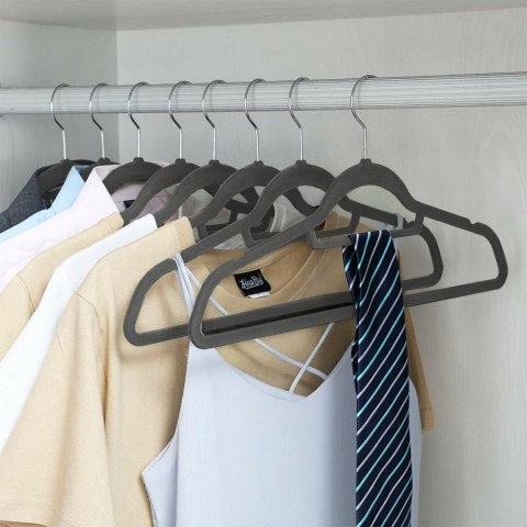 WIESZAK WELUROWY MAXI KOMPLET20 SZT GRAFITOWY