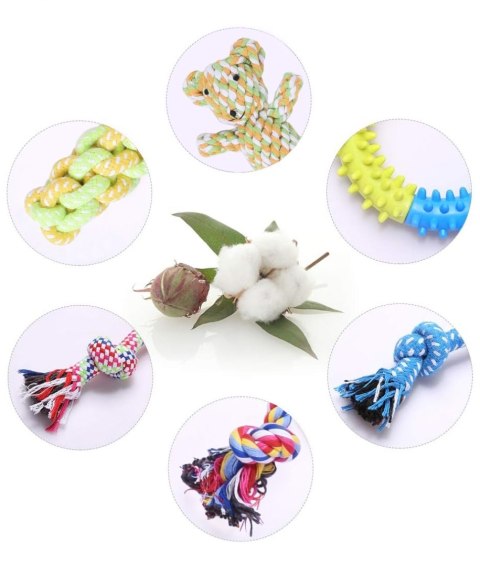 ZESTAW 10 ZABAWEK DLA PSA DYLAN SZARPAKI