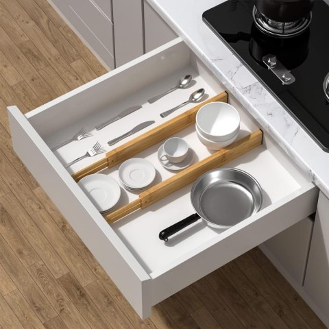 ZESTAW 4 PRZEGRÓD BAMBUSOWYCH KOMPLET DO SZUFLADY RITA