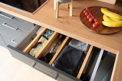 ZESTAW 4 PRZEGRÓD BAMBUSOWYCH KOMPLET DO SZUFLADY RITA