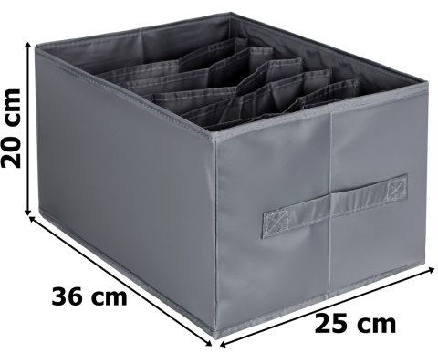 ZESTAW DWÓCH ORGANIZERÓW LIAM GRAFITOWY