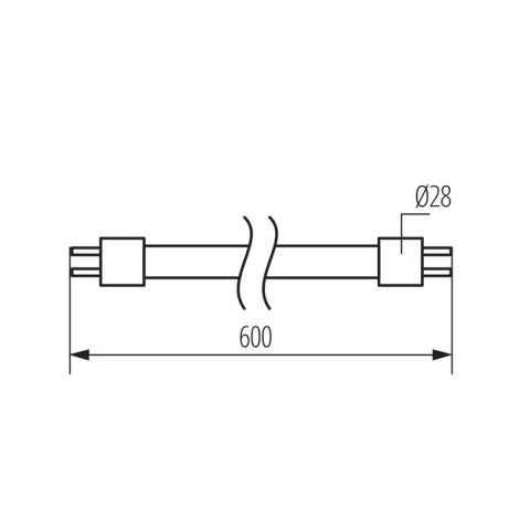 ŚWIETLÓWKA LINIOWA TUBA SZKLANA T8 LED 9W 6500K 60CM