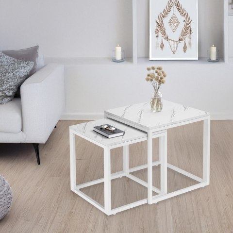 Stoliki kawowe BIAŁY PRAVEN BIAŁY MARMUR