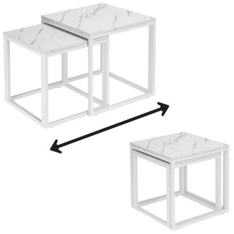 Stoliki kawowe BIAŁY PRAVEN BIAŁY MARMUR