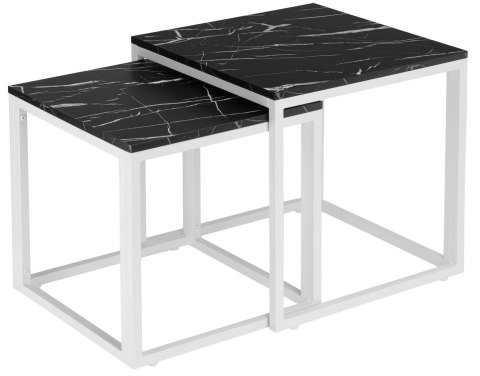 Stoliki kawowe BIAŁY PRAVEN CZARNY MARMUR