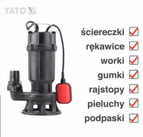 POMPA DO ŚCIEKÓW 750W Z ROZDRABNIACZEM POMPA DO ŚCIEKÓW 750W Z ROZDRABNIACZEM