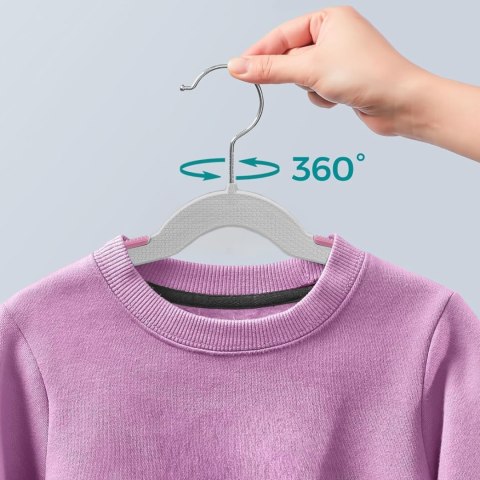 Wieszak KIDSI komplet 30 sztuk biało-różowy