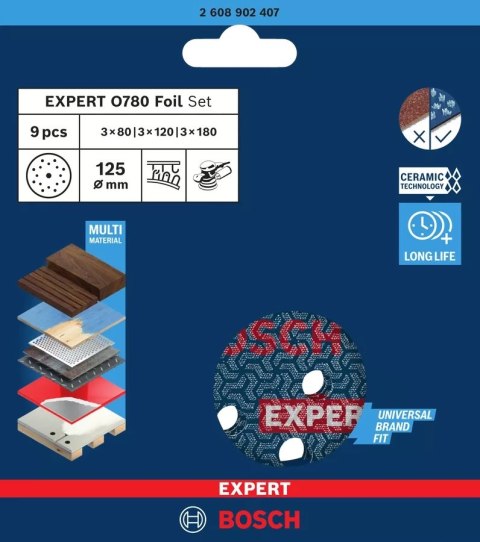 KRĄŻEK ŚCIERNY FOLIA EXPERT O780 125MM 9PC KRĄŻEK ŚCIERNY FOLIA EXPERT O780 125MM 9PC