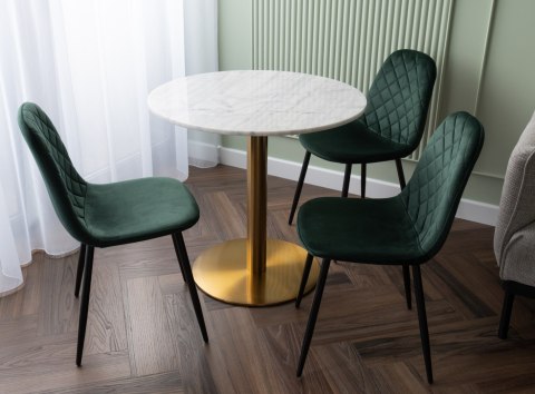 Krzesło welurowe Orlando Velvet ciemnozielone