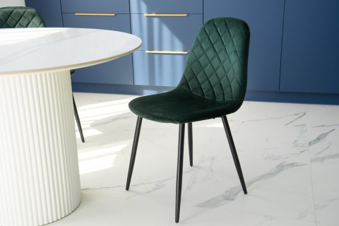 Krzesło welurowe Orlando Velvet ciemnozielone