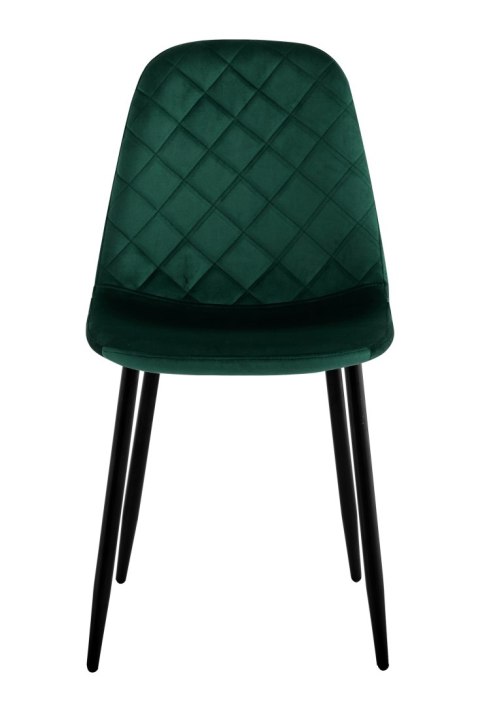 Krzesło welurowe Orlando Velvet ciemnozielone