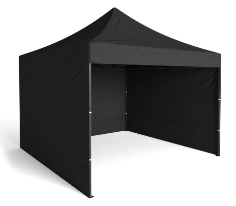 Pawilon handlowy ekspresowy 3x3 m 3 ściany czarny