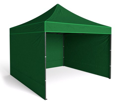 Pawilon handlowy ekspresowy 3x3 m 3 ściany zielony
