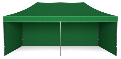 Pawilon handlowy ekspresowy - 3x6 m - 3 ściany - zielony