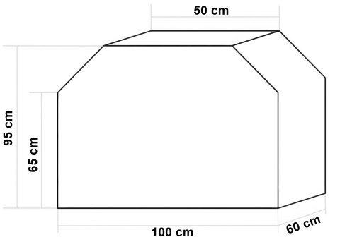 Pokrowiec na grill GODIN M 100X60X95 cm
