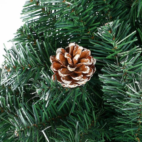 CHOINKA OŚNIEŻONA EVE ŚWIERK 180 CM SZYSZKI STOJAK