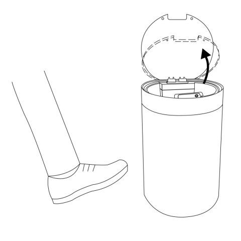KOSZ NA ŚMIECI AUTOMATYCZNY JUNK BIAŁY