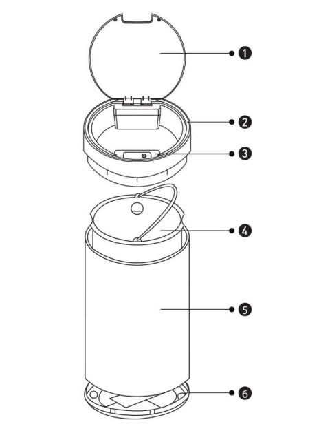 KOSZ NA ŚMIECI AUTOMATYCZNY JUNK BIAŁY